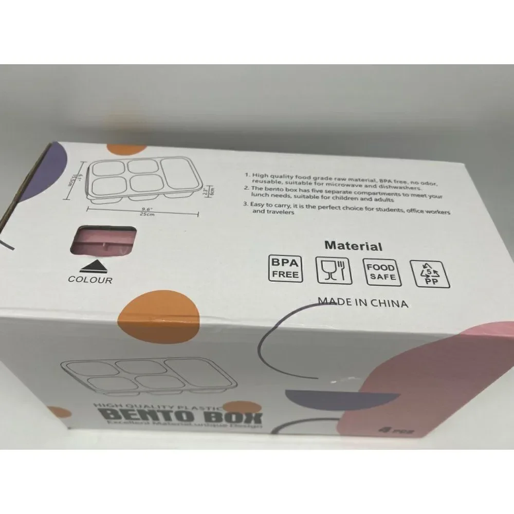 Bento Box Lunch Boxes Set Of 4